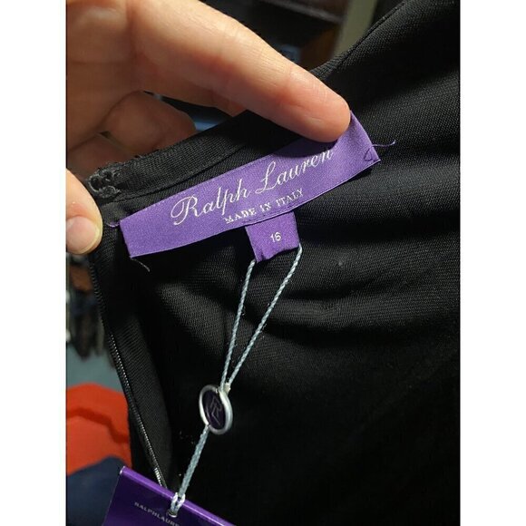 Ralph Lauren Purple Label Missandra Sequin Evening Dress Gown 16 Black Backless - Picture 10 of 16